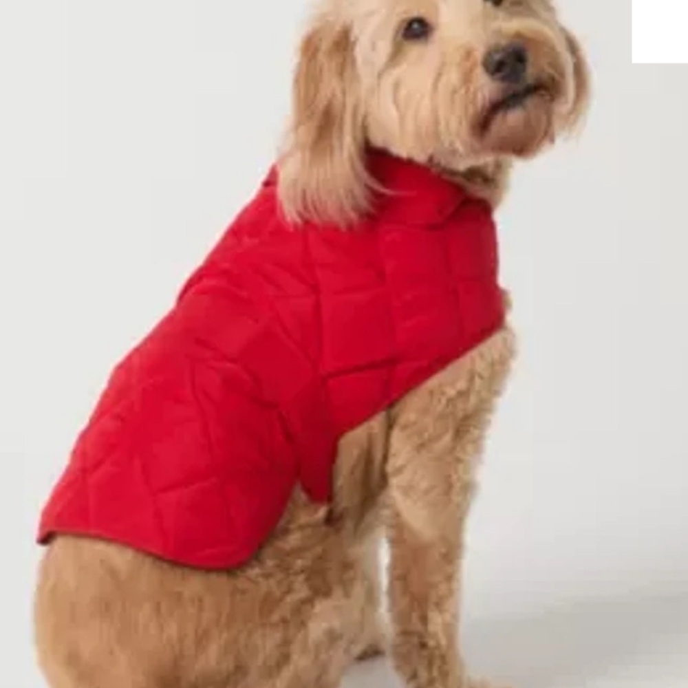 NWT St Johns Bark Quilted Dog Coat Medium Cabaret Red Vest Jacket Pet Dogs
